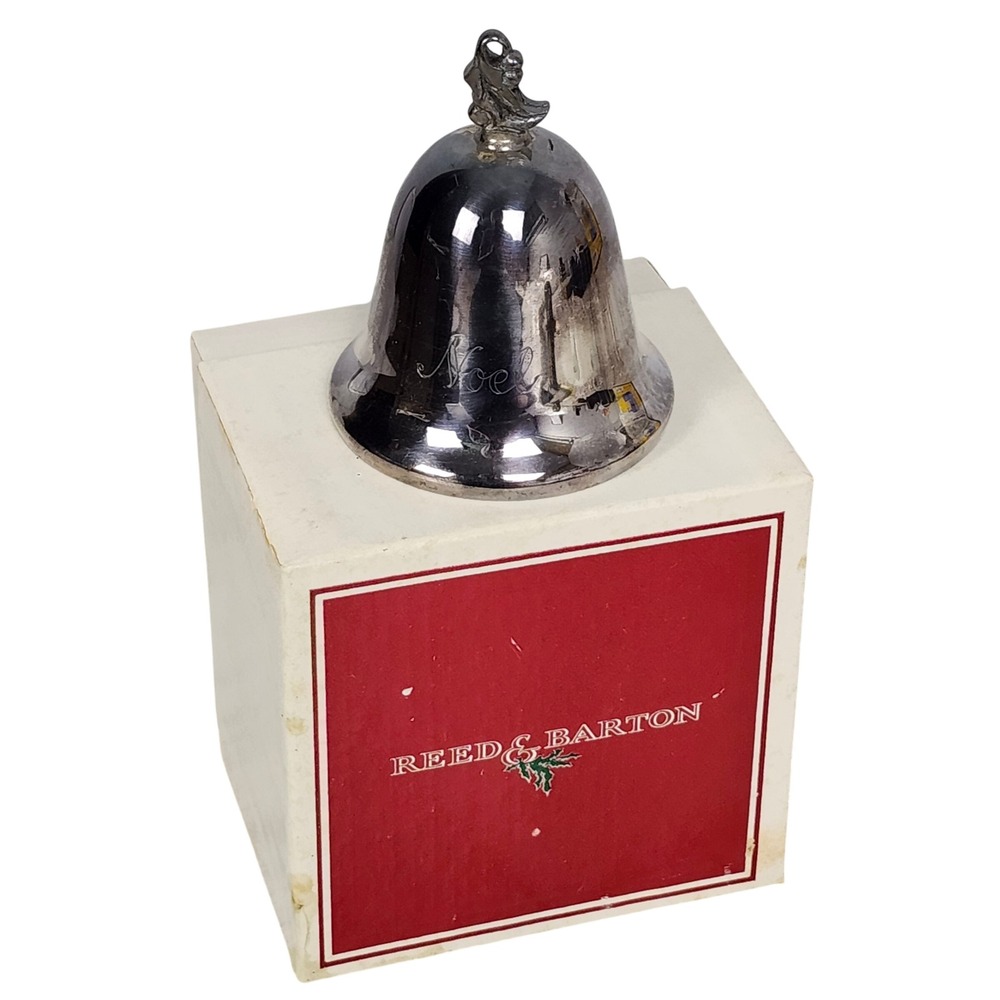Reed & Barton Noel Music Bell 1st Edition Silver Holiday Ornament w/box Working